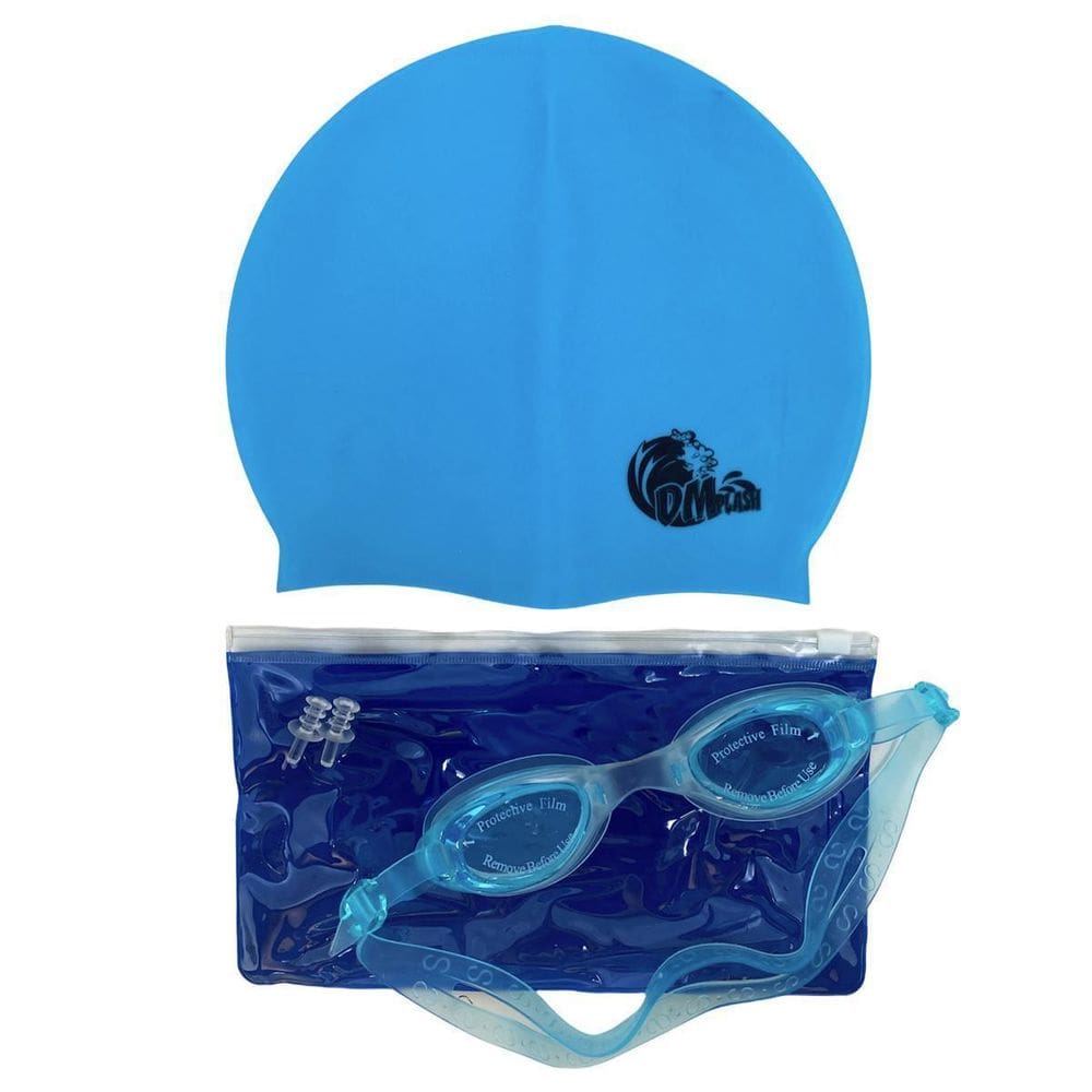 Kit Natação Completo Dm Toys Touca Óculos Tampão De Ouvido