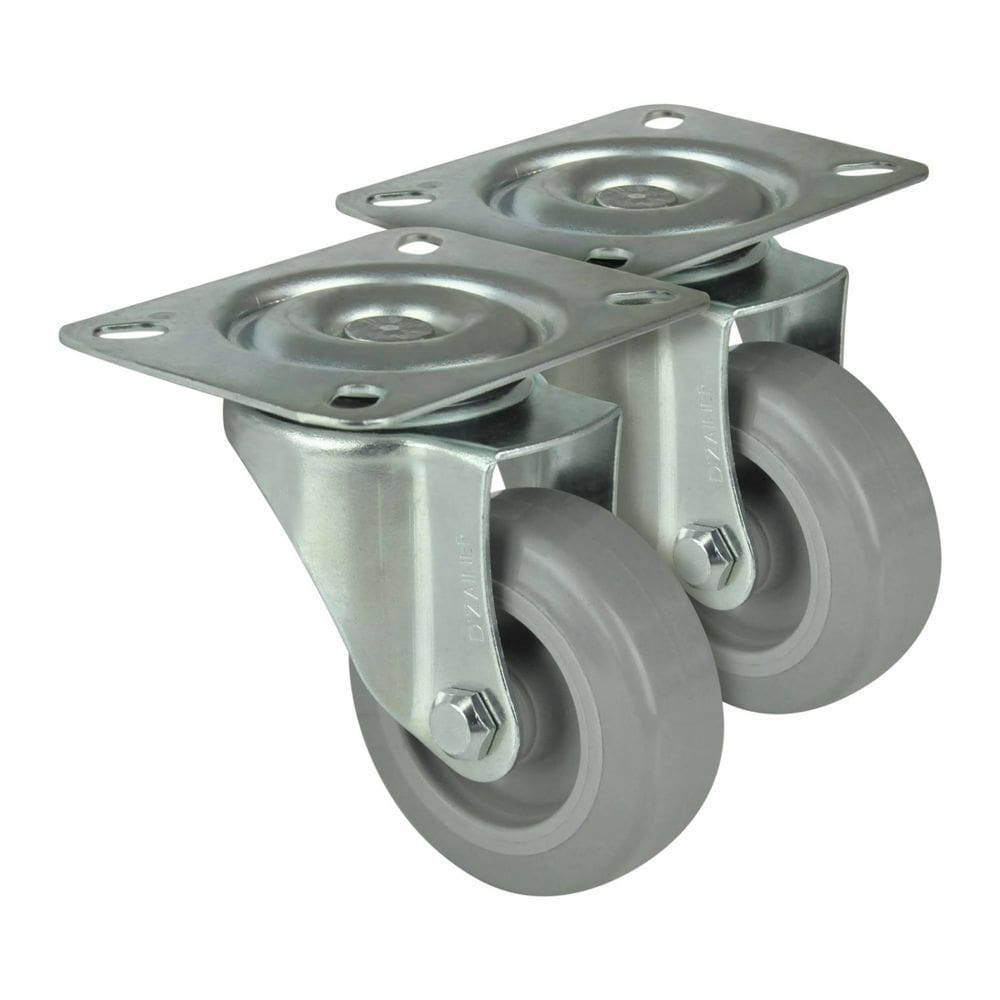 Rodízio Industrial Ø50mm Giratório - Kit 2 Peças