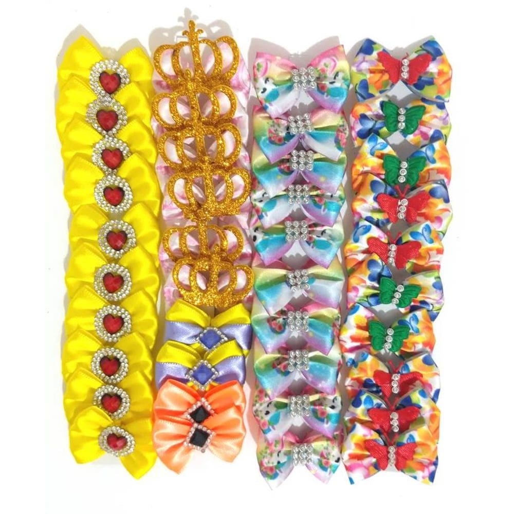 Lacinhos Para Cachorro Diversas Cores Kit Com 40 Unidades