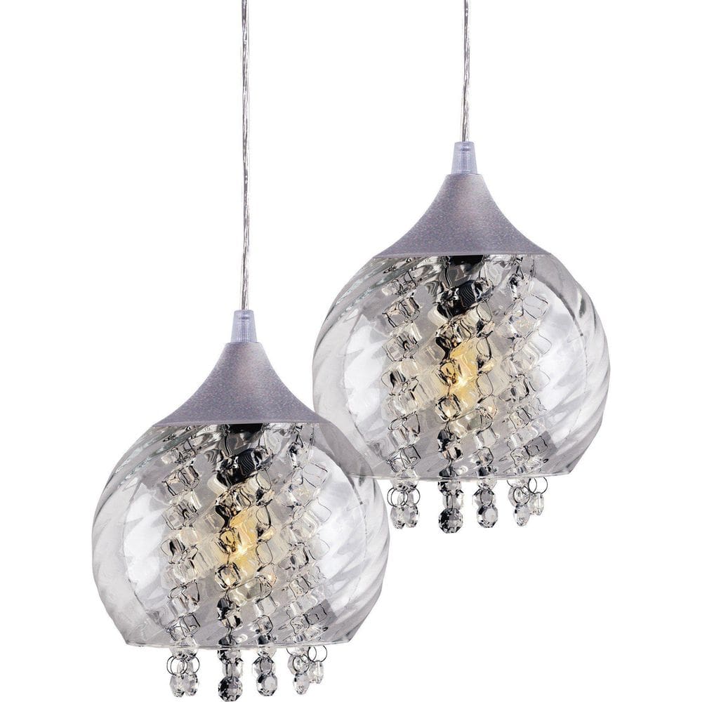 Lustre Pendente Elisabeth Rigato Transparente Duplo 2Xe27 Bi