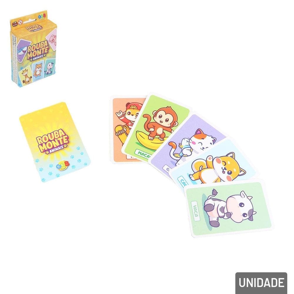 Jogo de Cartas Rouba Monte Animais - Tudo em Caixa