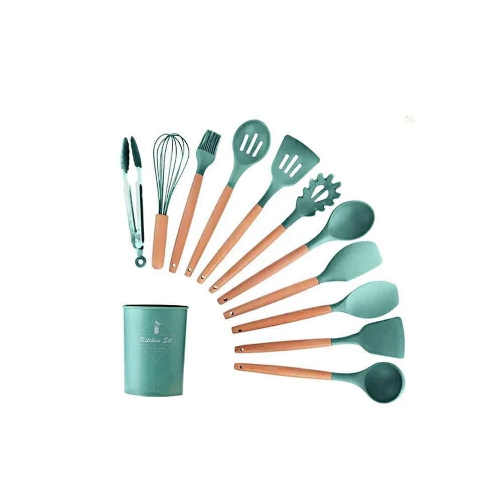 Jogo Decozinha Utensílios De Silicone Para Panelas 12 Peças