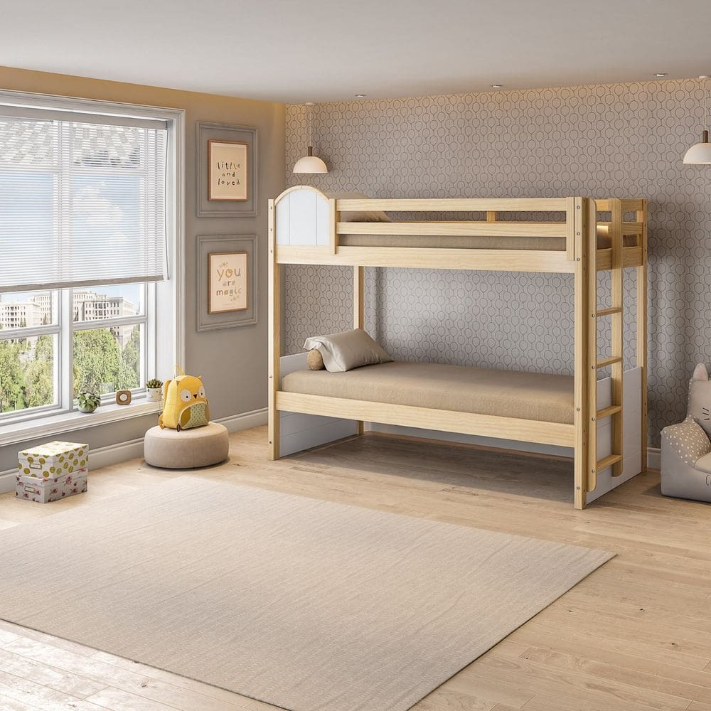 Beliche Infantil Reversível New Garden Casatema Natural/Branco