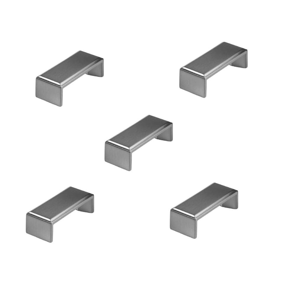 Kit 5 Puxador Creta Niquel Escovado Verniz Zen 64 Mm Zp3949