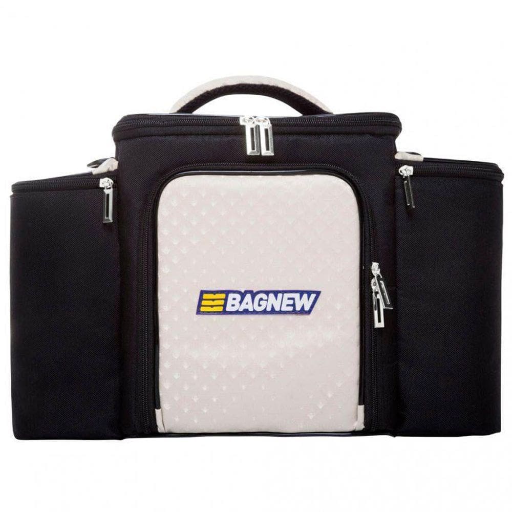 Bolsa Térmica 4 Potes - Preta Branco Fashion - Padrão: Único