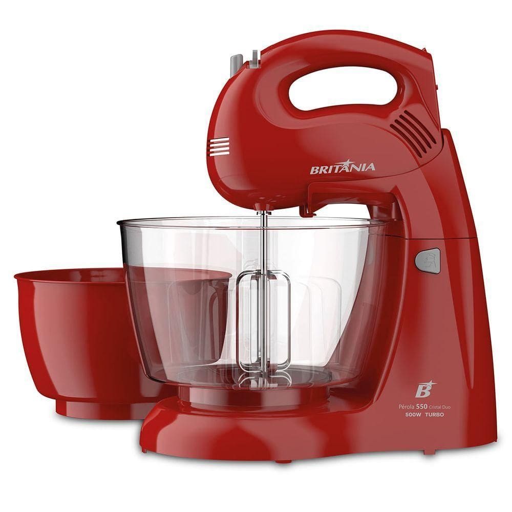 Batedeira Britânia Perola 550 Cristal Duo Turbo 2 Tigelas 500W 110V