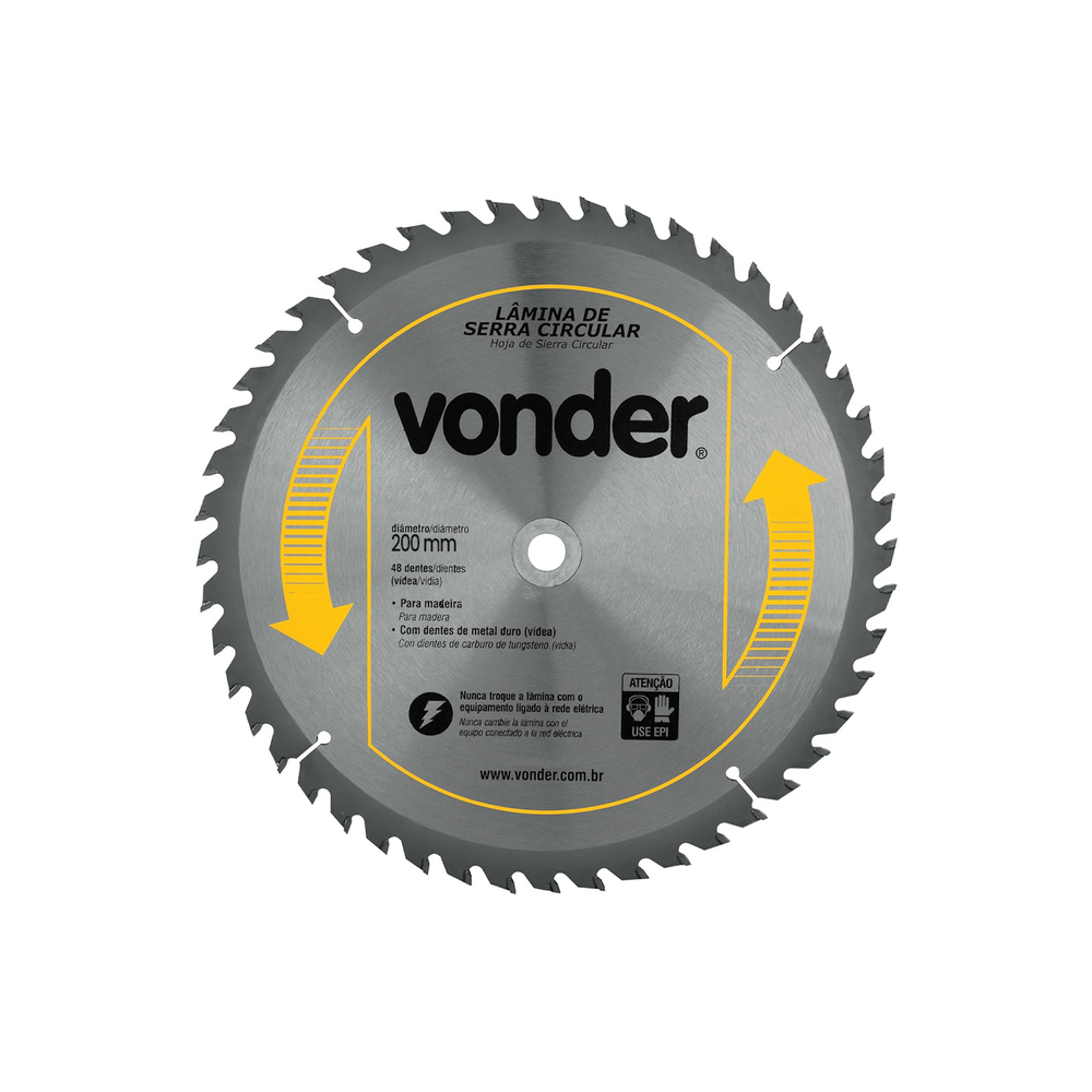 Lâmina Serra Circular Videa 200x30x48d Vonder