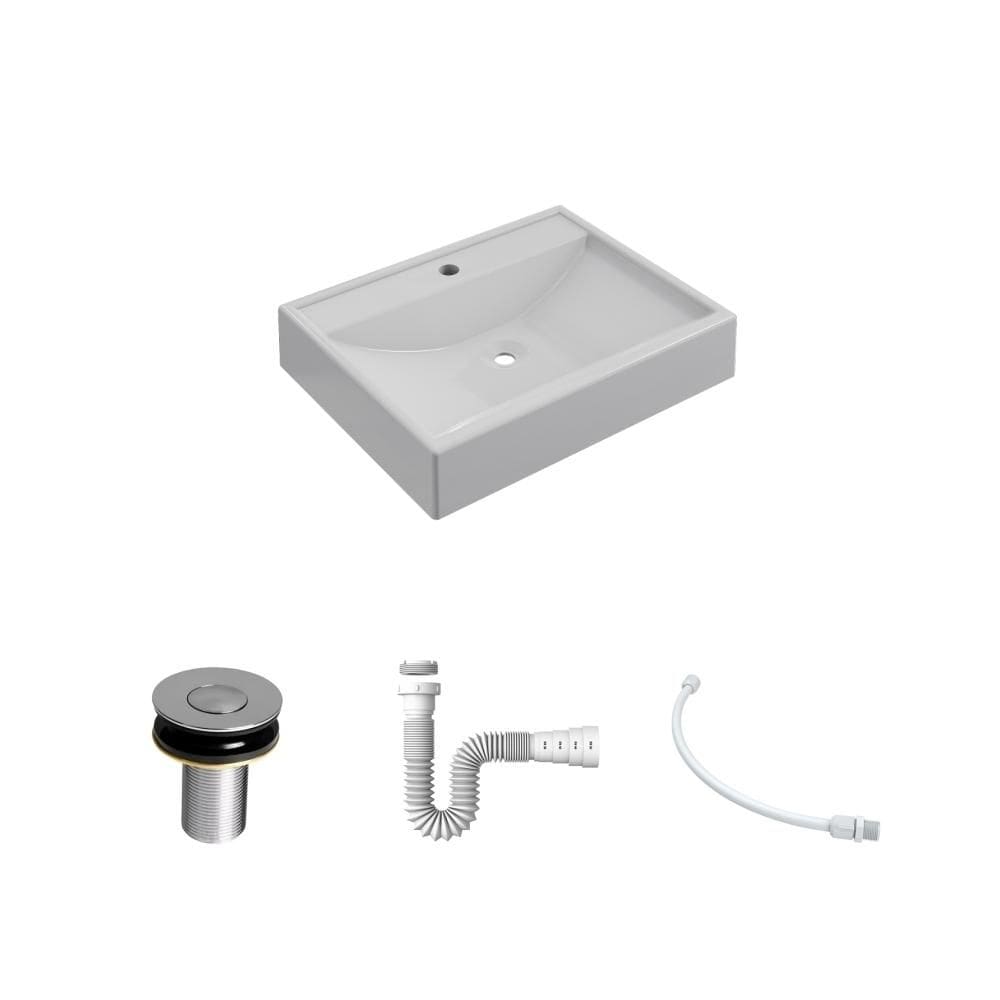 Kit Cuba RT49 C/Válvula Click 1``B (2,6cm) + Sifão Pvc + Flexível