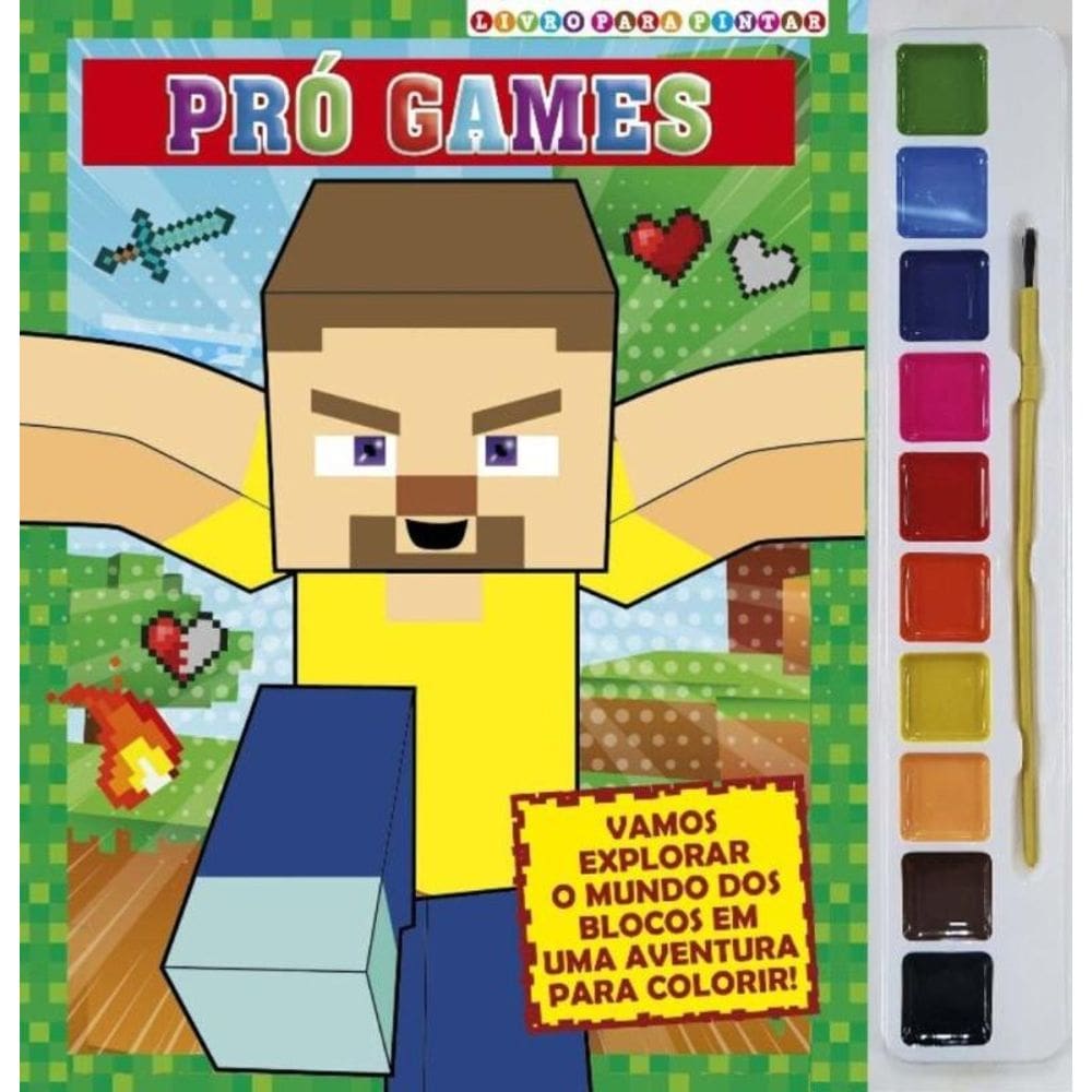 Pró-Games Livro Para Pintar Com Aquarela