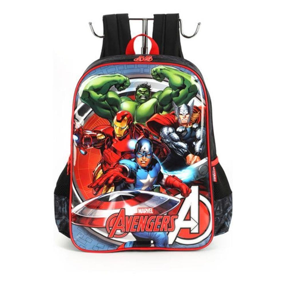 Mochila Vingadores Hulk Thor Capitão América Homem De Ferro