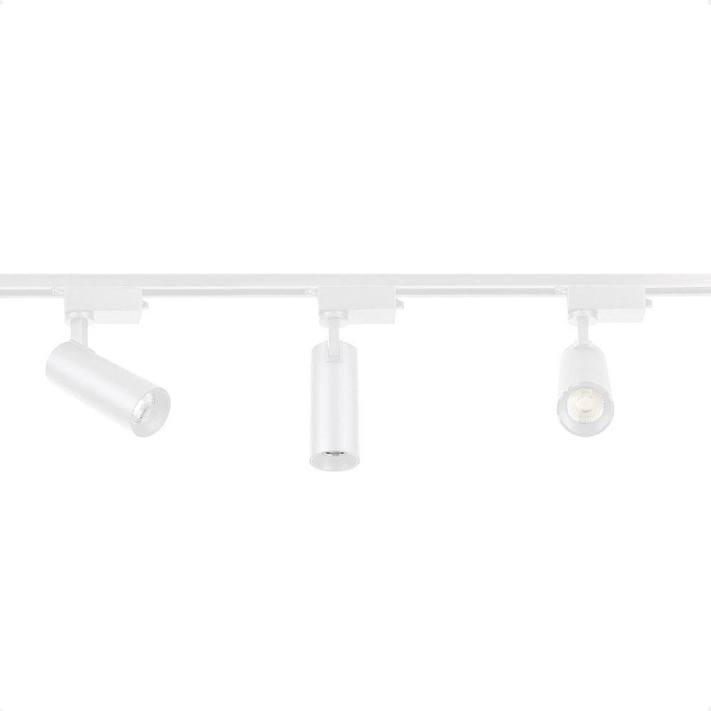 Trilho Eletrificado Branco De Led Blumenau Com 3 Spots 6500K