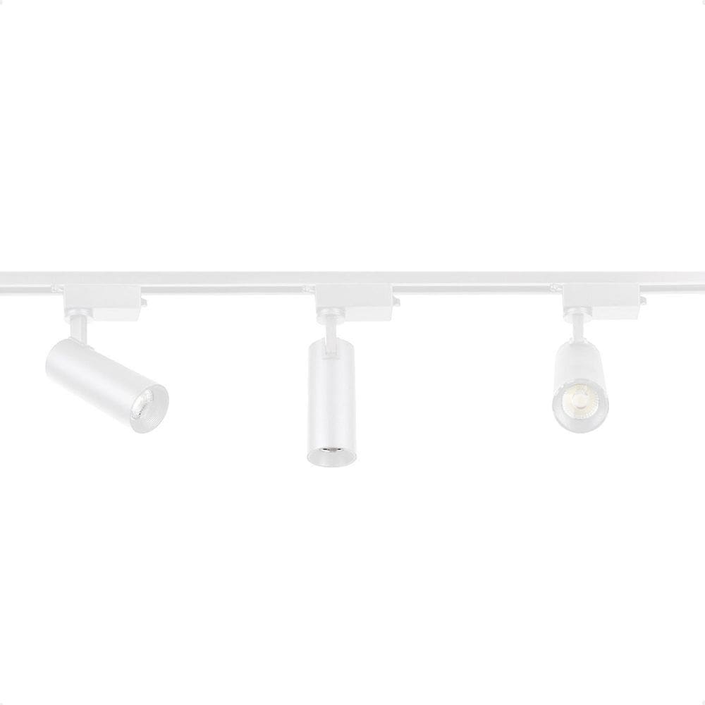 Trilho Eletrificado Branco De Led Blumenau Com 3 Spots 6500K