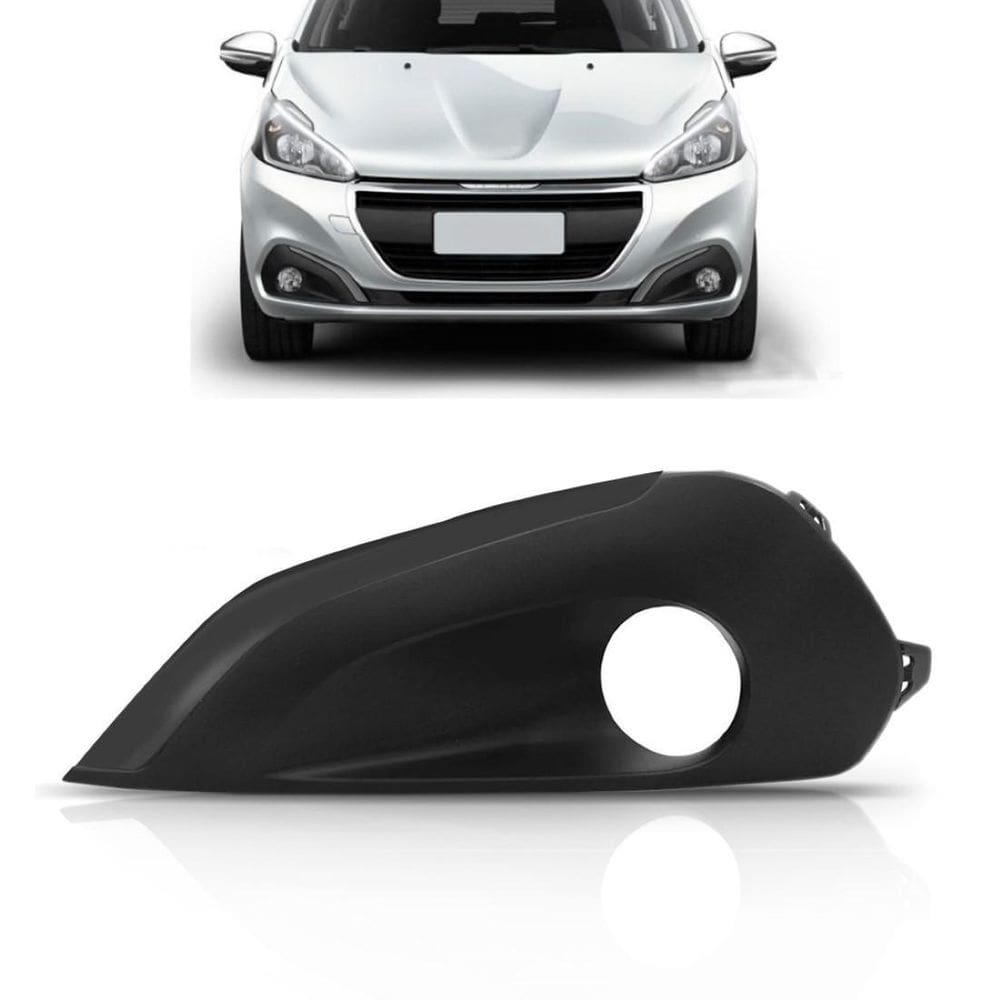 Grade Moldura C/Furo Milha Peugeot 208 2017 A 2018 Friso Pto