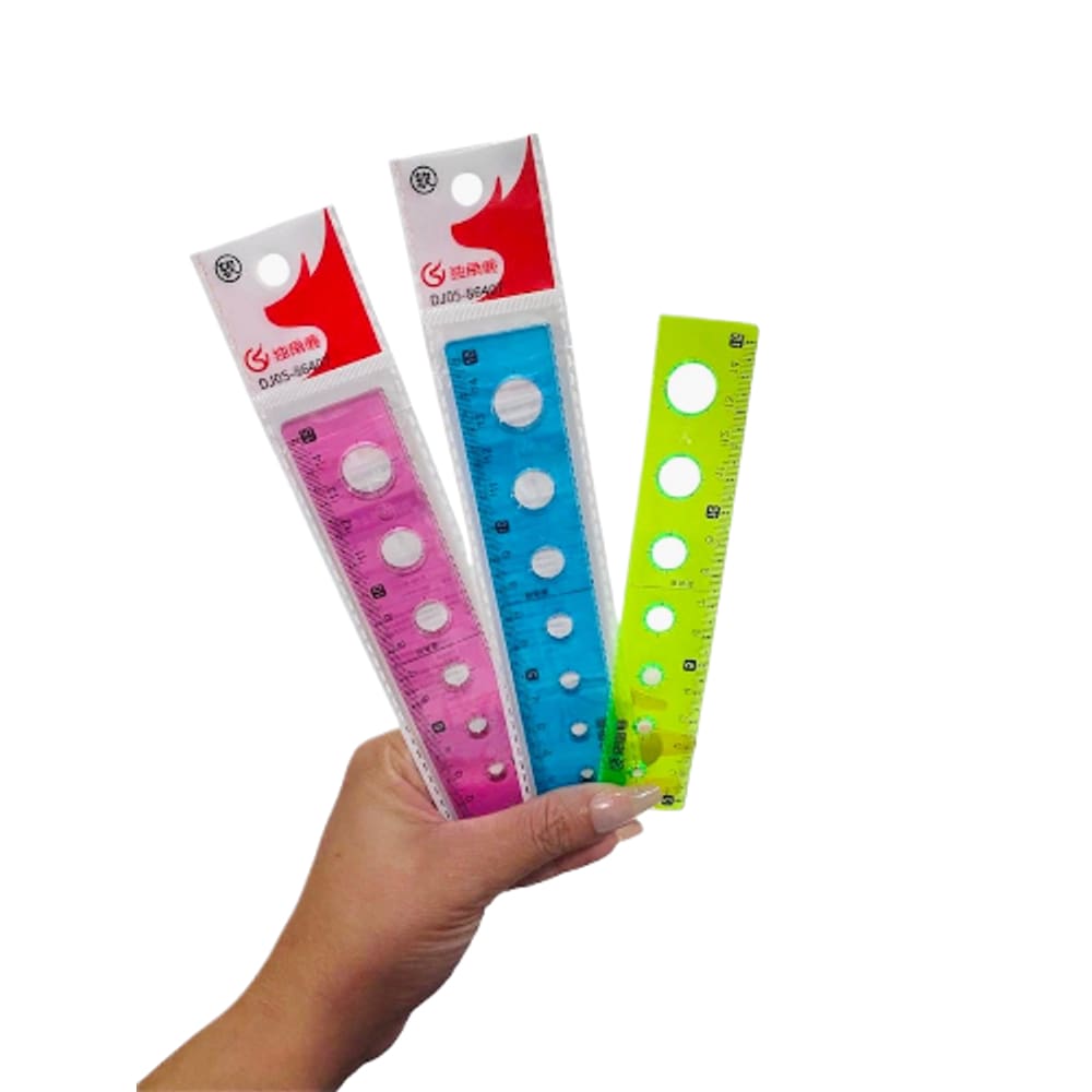 Regua Flexivel 15Cm Gabarito Circulo - 86407