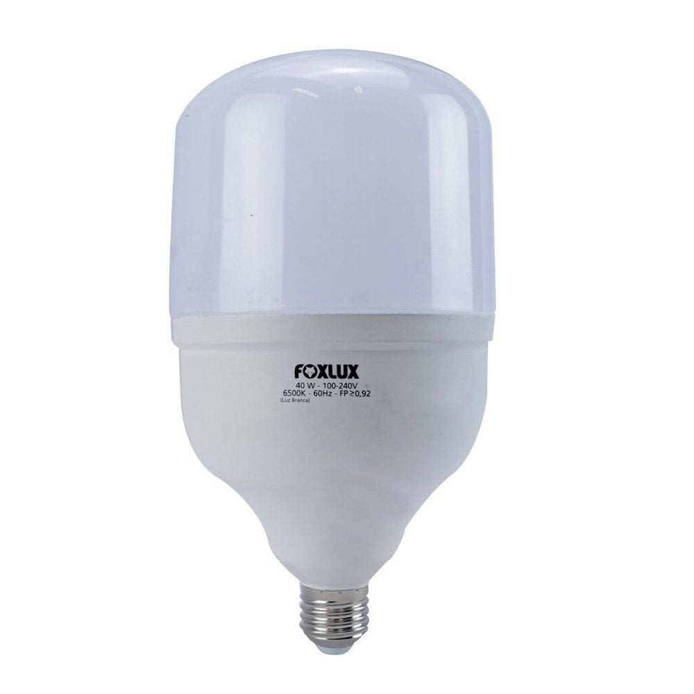 Lâmpada Led Alta Potência 40w 6500k Bivolt Foxlux Branco
