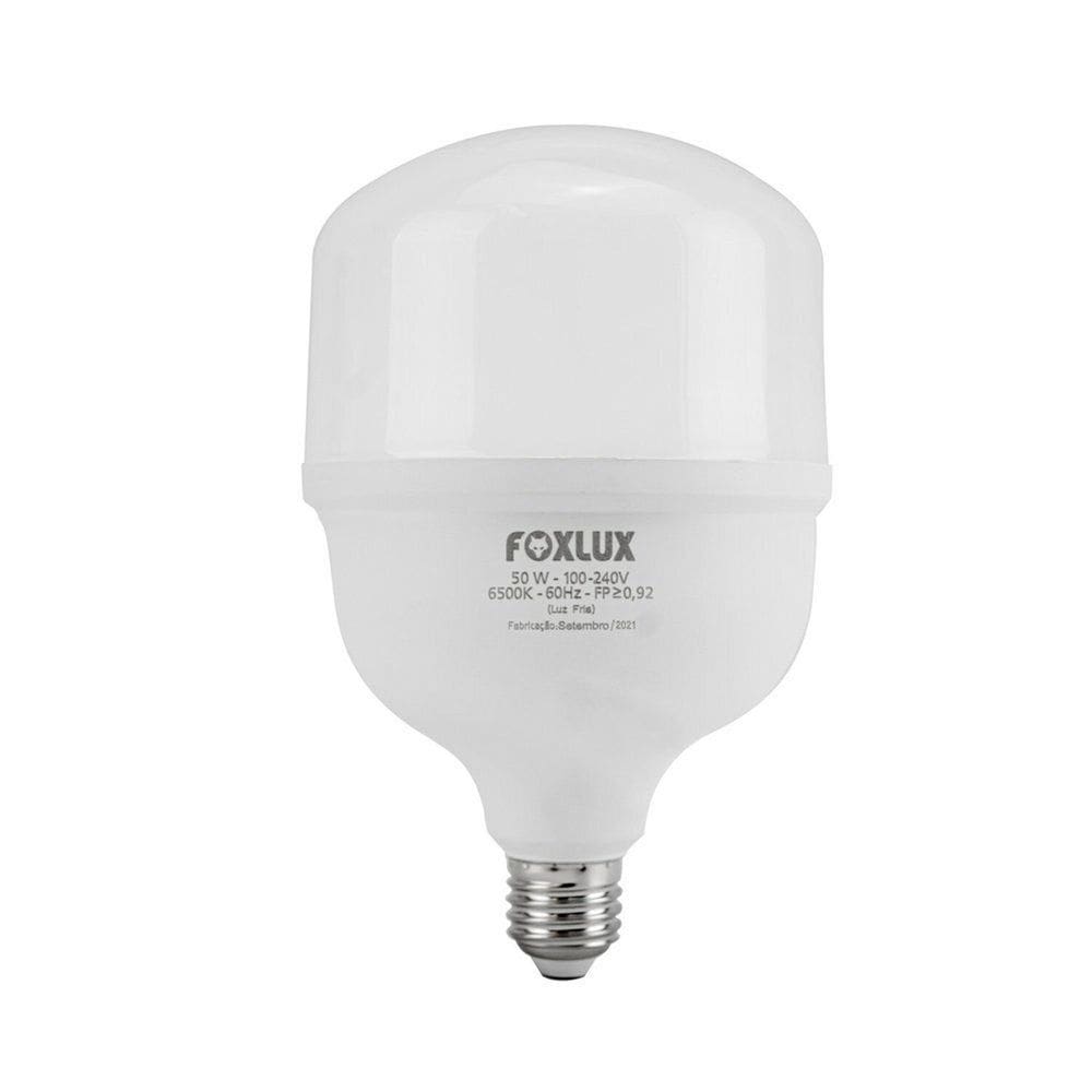 Lâmpada Led Alta Potência 50w 6500k Bivolt Foxlux Branco