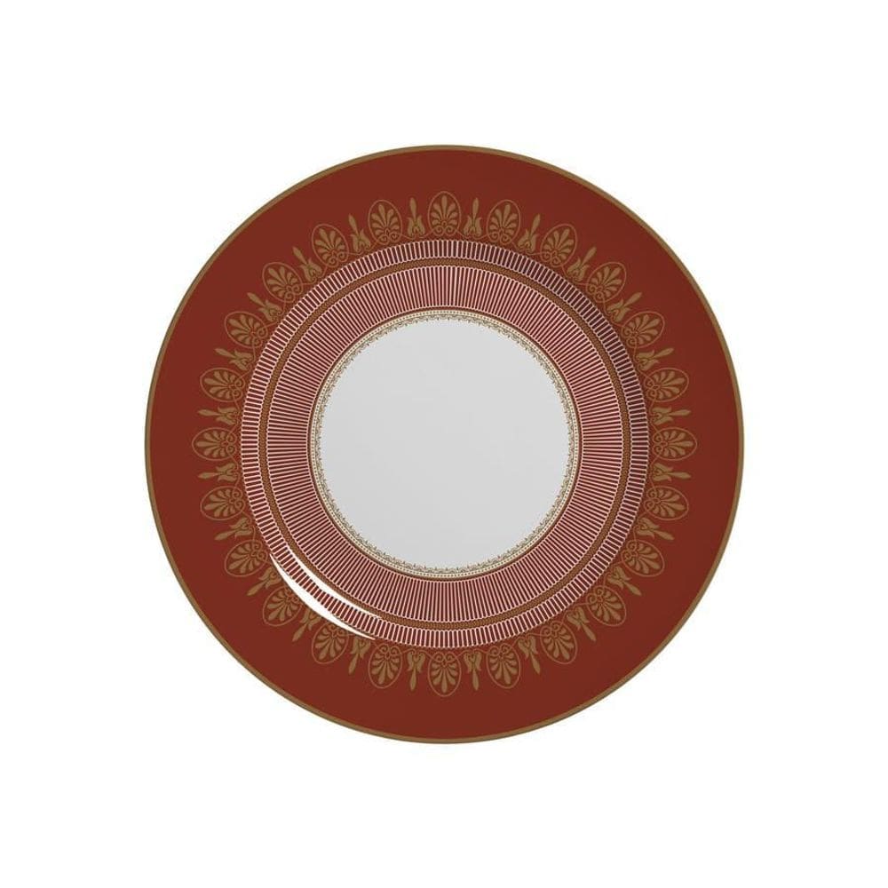 Conjunto 6 Pratos De Sobremesa Plissan Rendado Vermelho 21Cm