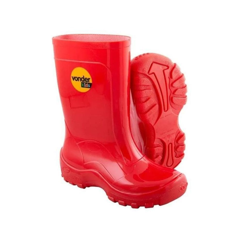 Bota Pvc 20/21 Vermelha Cm Cf Infantil Vonder