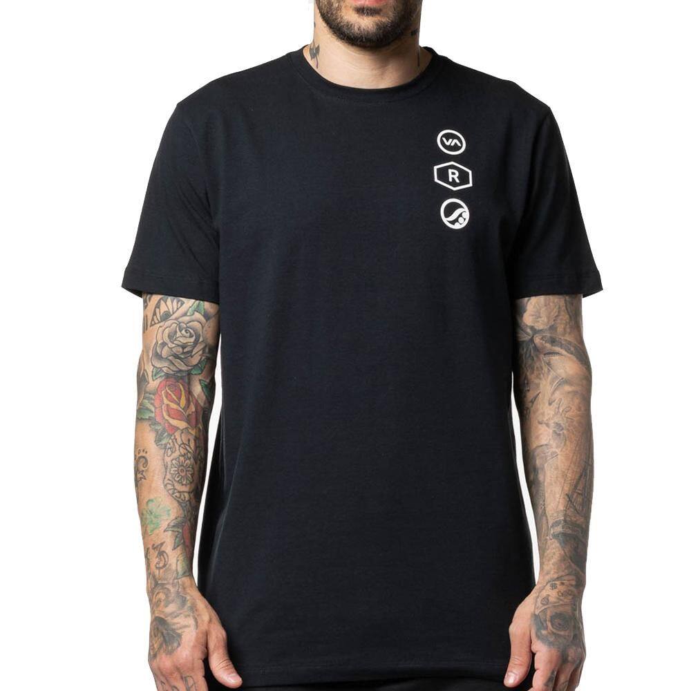 Camiseta RVCA Ruotolo Stack WT24 Masculina Preto