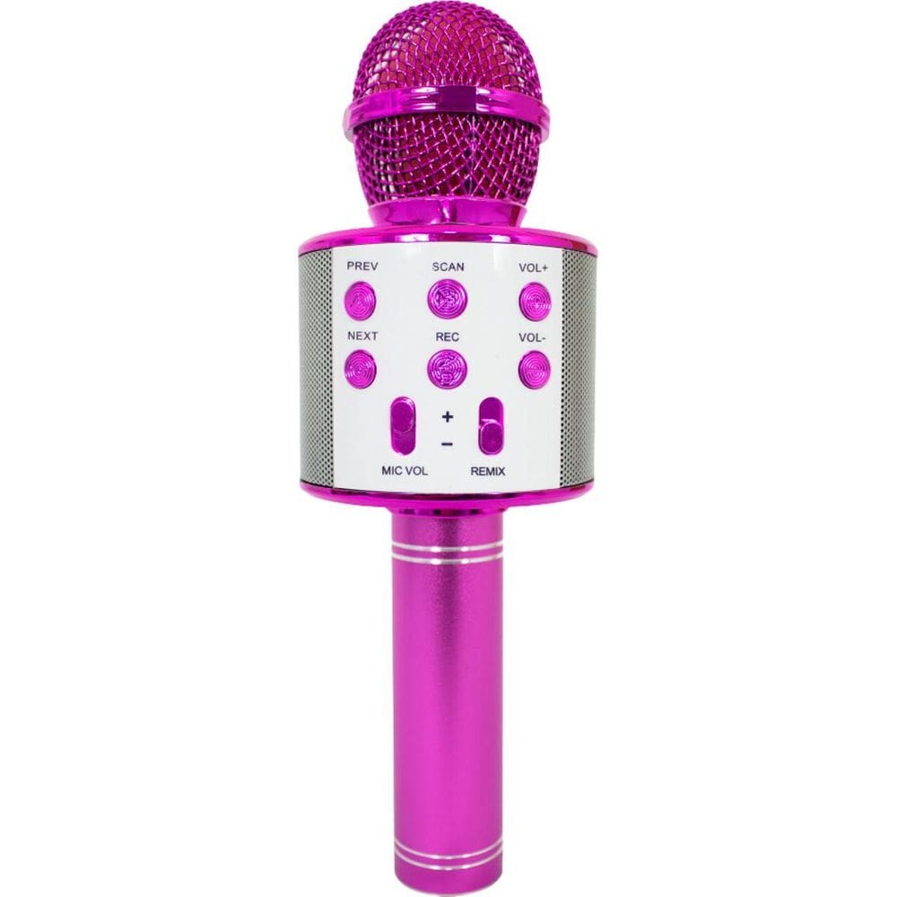 Microfone Infantil Bluetooth Para Karaokê Spring Kids Rosa