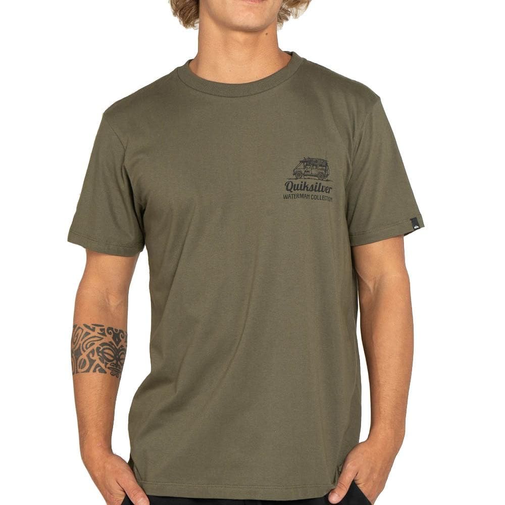 Camiseta Quiksilver No Maps WT25 Masculina Verde Escuro