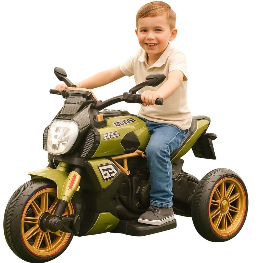 Moto Elétrica Infantil Biemme Power Trike Verde 12V
