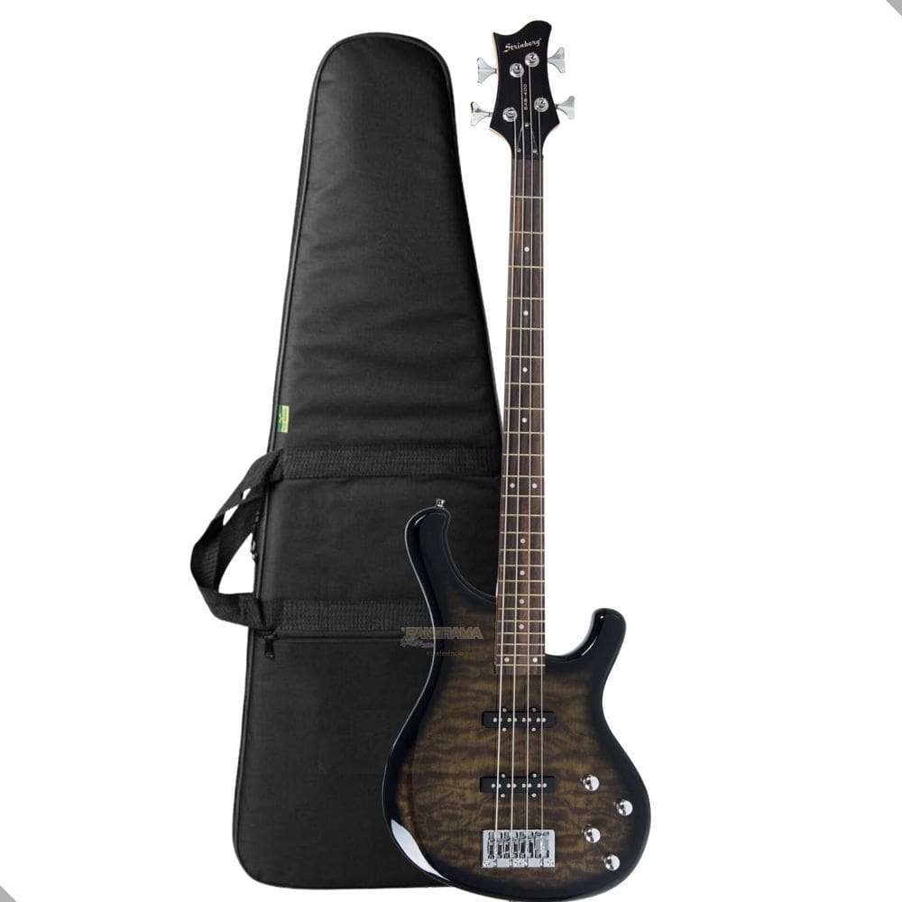 Contrabaixo 4 Cordas Ativo Strinberg Sab400 Tbk Preto + Capa