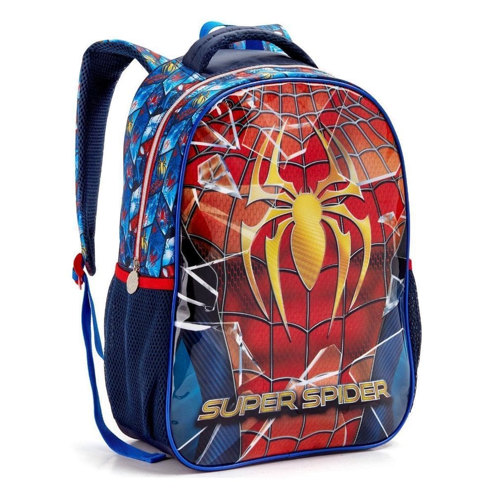 Mochila De Costas 17 Spider Man Meninos Escolar Passeio