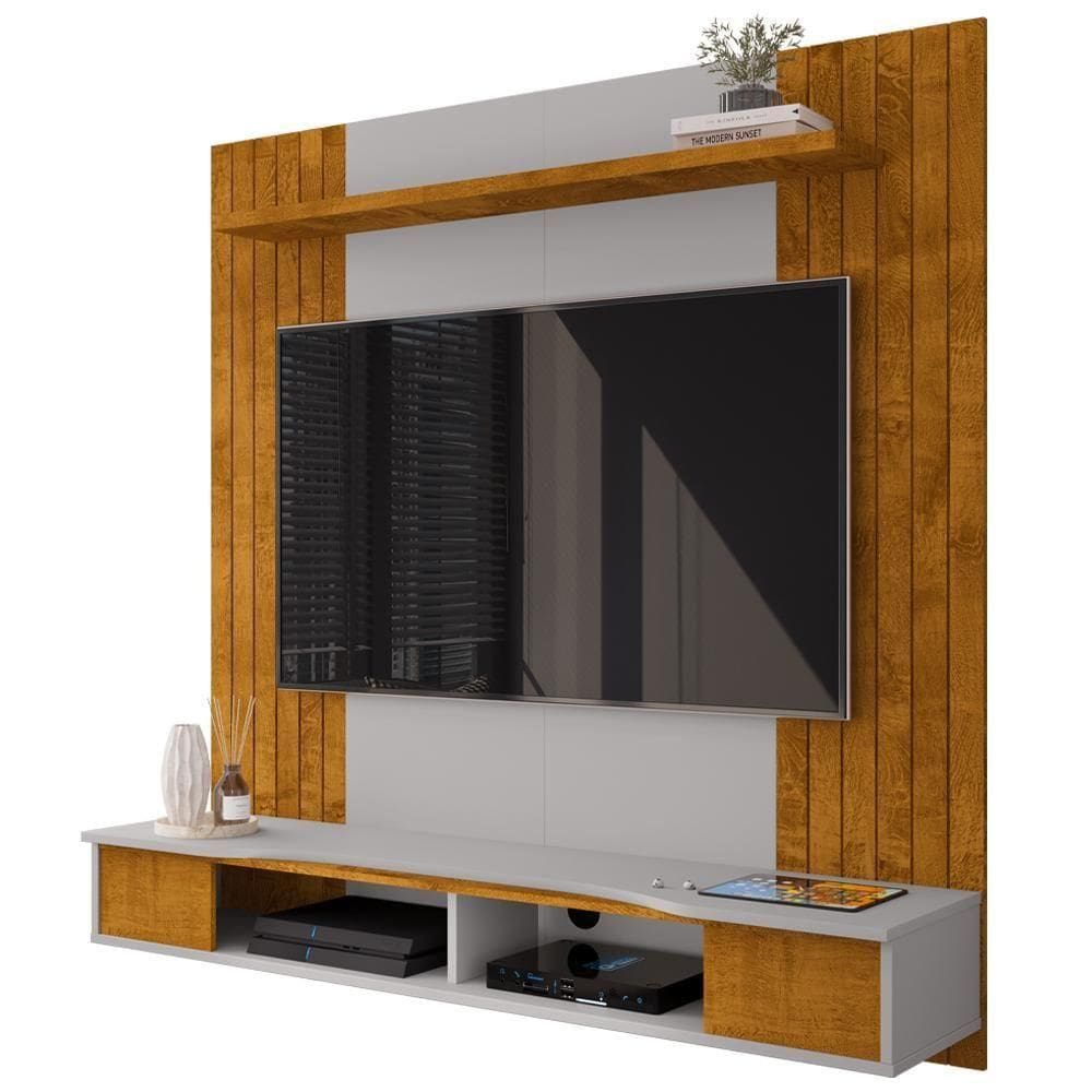 Painel Suspenso TV 55 Polegadas 136 Cm Ipanema Bechara Naturalle Off White