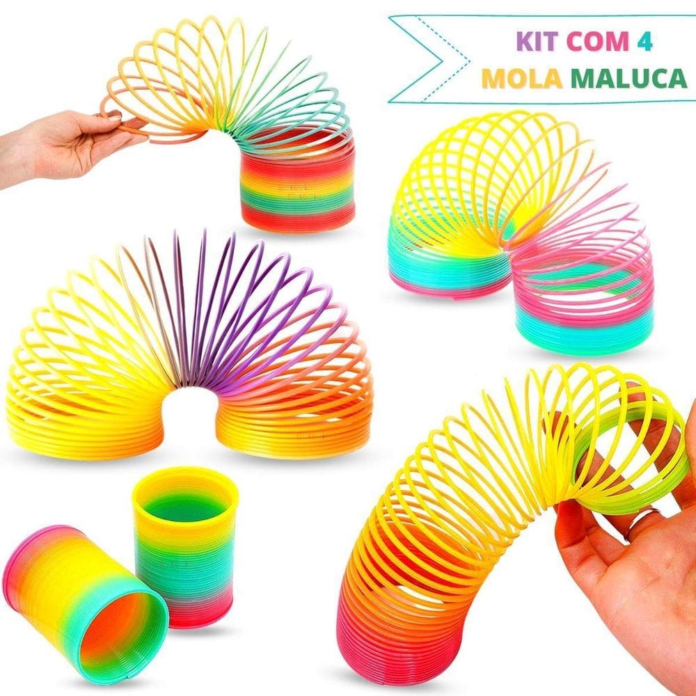 Kit 4 Mola Maluca Grande Arco-Íris Brinquedo Anti-