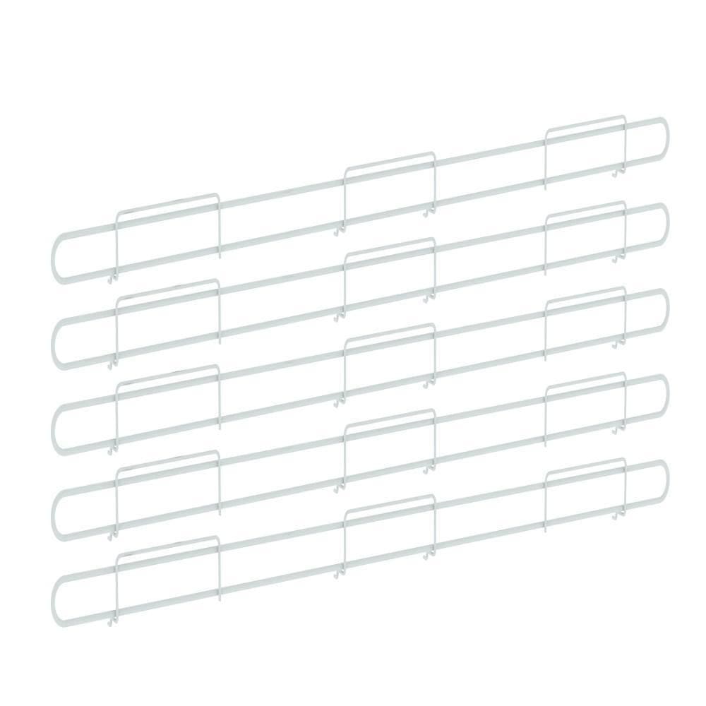 Anteparo Frontal Amapa 092 Branco Para Bandeja Gondola Kit 5