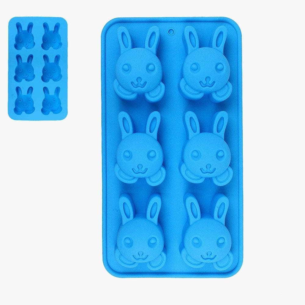 Forma Para Chocolate Silicone Coelhos Decorados - Tudo em Caixa