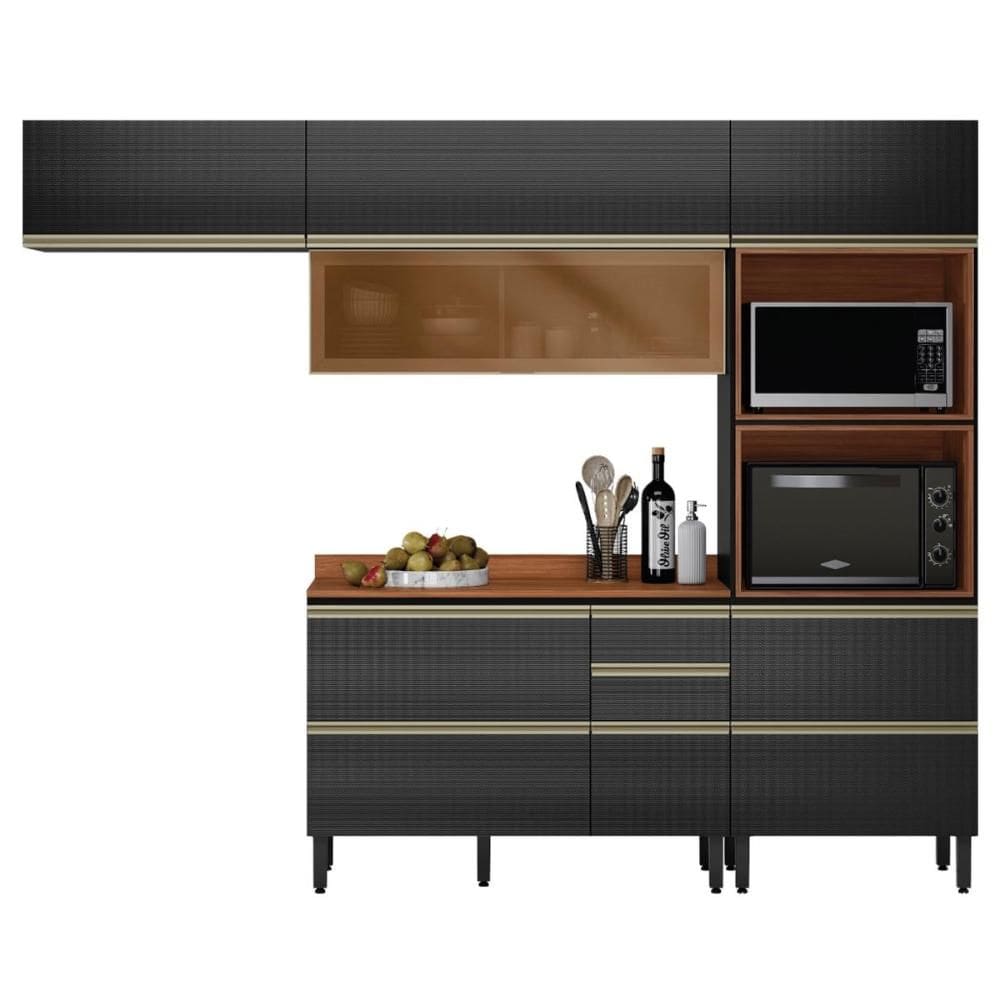 Cozinha Modulada Proença 4 Peças Balcão 120cm com Tampo em MDF - Demartêz