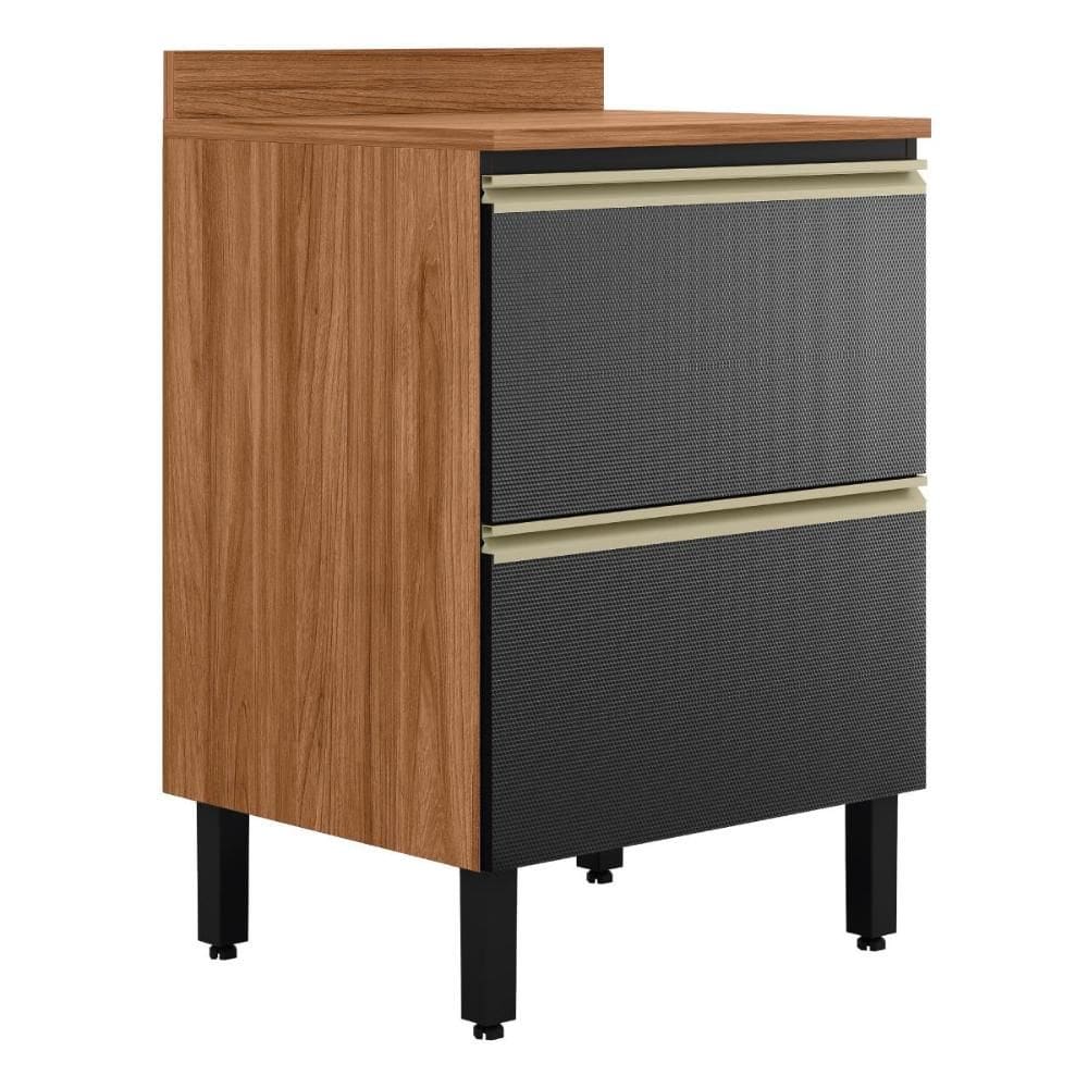 Balcão de Cozinha Proença 60cm 1 Porta e 1 Gaveta com Tampo MDF - Demartêz
