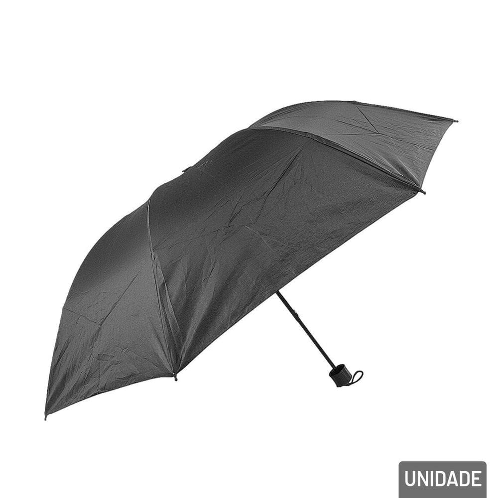 Guarda Chuva Manual 52cm 7V Reto Preto - Tudo em Caixa