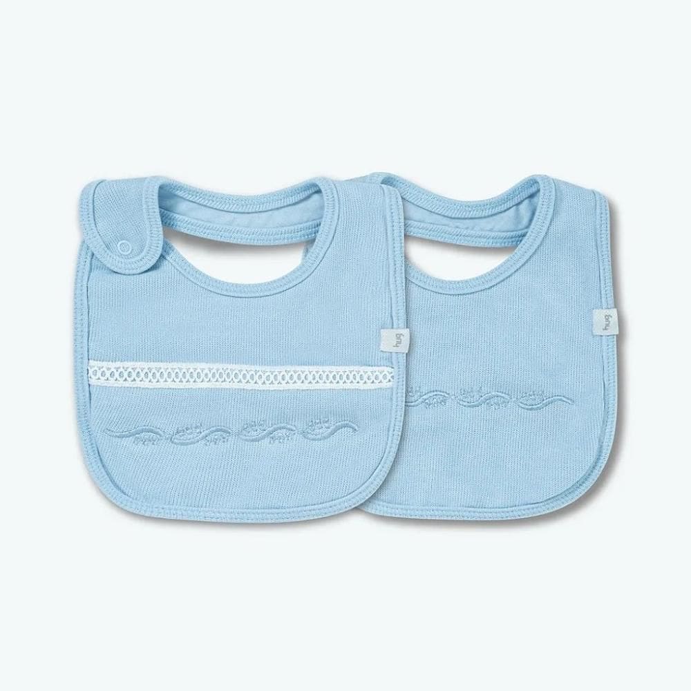 Kit Com 2 Babadores Hug Sublime Azul Místico