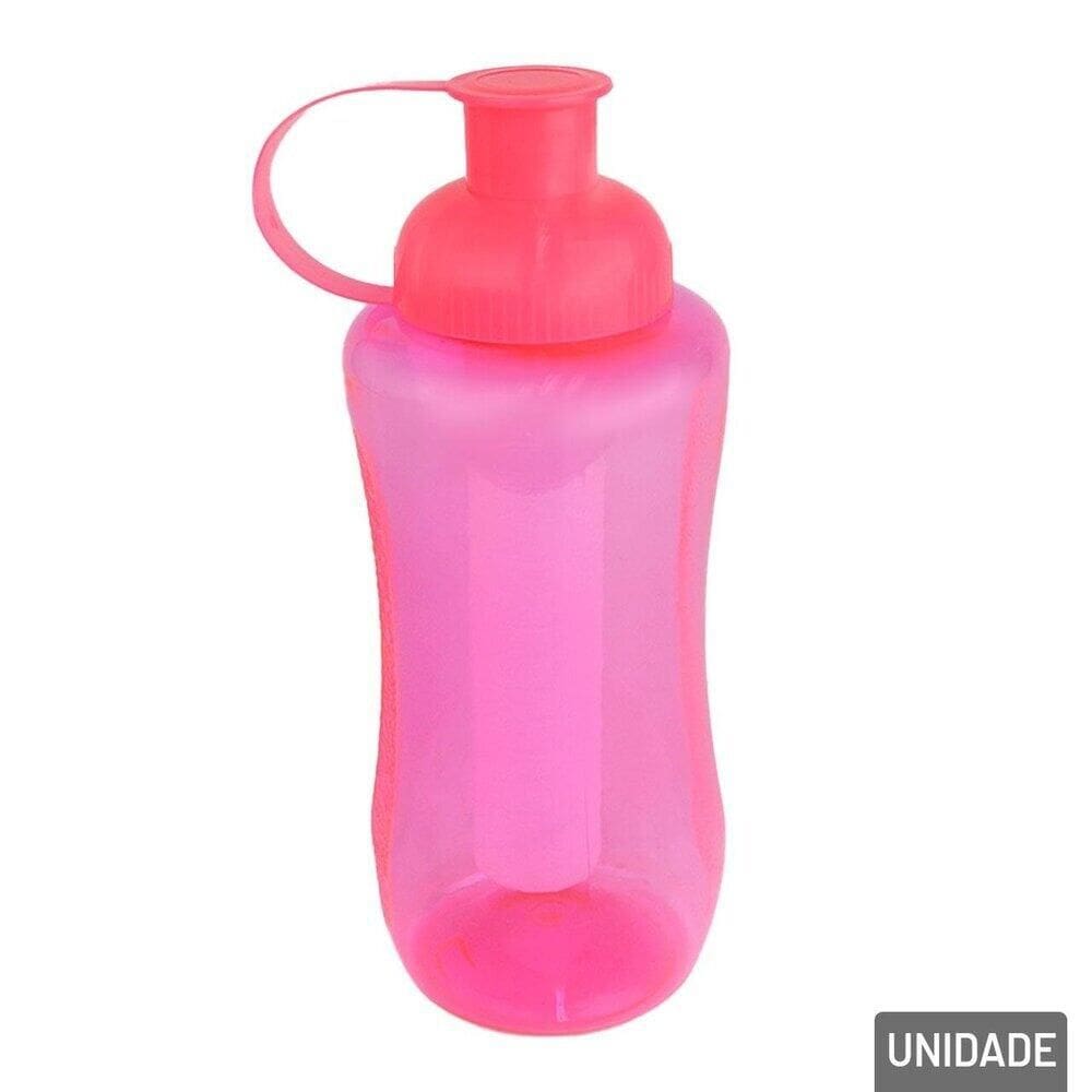 Garrafa de Plástico 600ml Squeeze Tubo Gelo Color - Tudo em Caixa