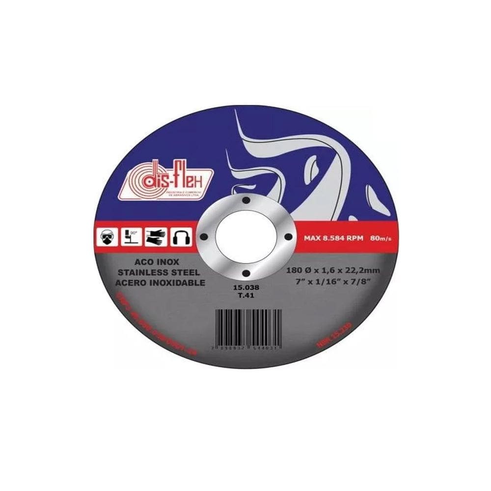 Disco De Corte 7 Pol. Ø180X1,6X22Mm Kit 20 un