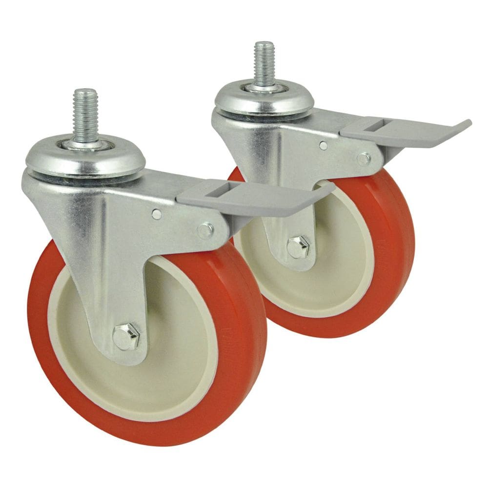 Roda Industrial Ø125mm Anti Risco - Kit 2 Peças