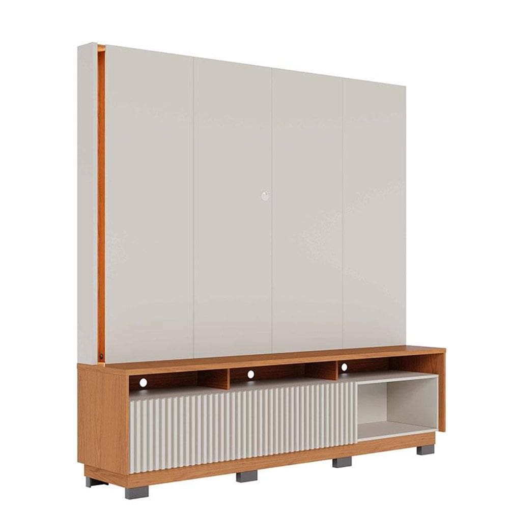 Estante Home Theater Jordão Com Pés Off White Freijó - Colibri