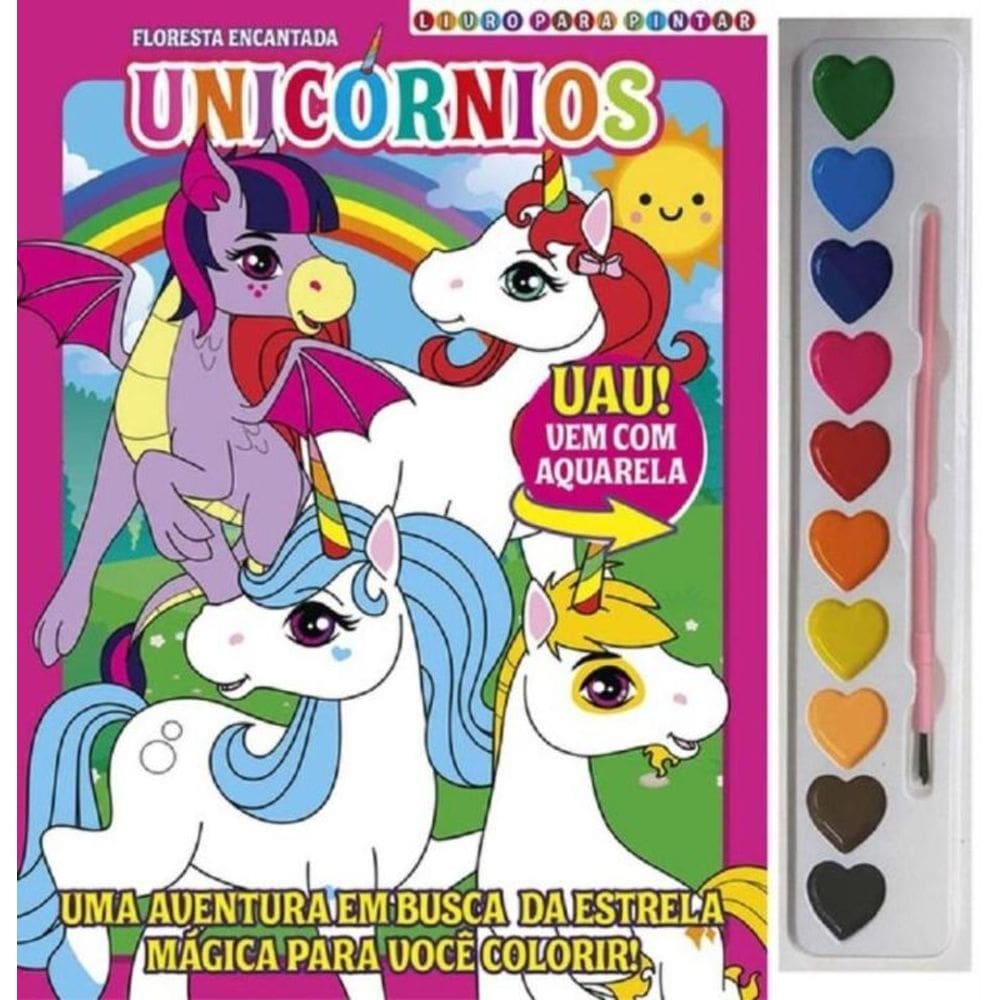 Floresta Encantada: Unicornios - Livro Para Pintar