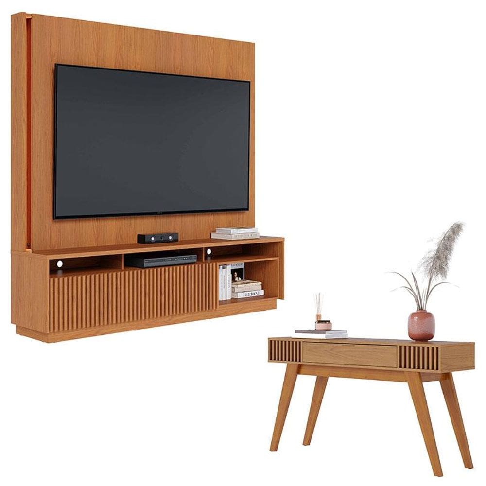 Estante Home Theater Jordão com Aparador Riviera Freijó - Colibri