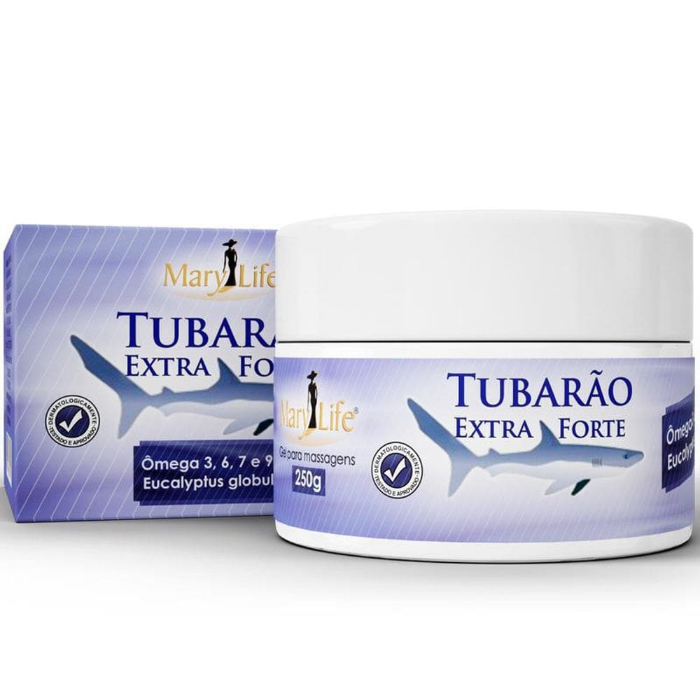 Gel Massageador Extra Forte Tubarão 250g Mary Life