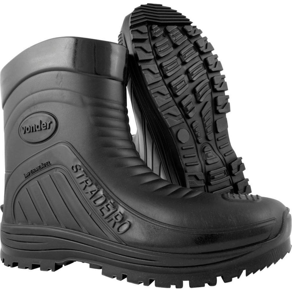 Bota De Pvc Preta Cano Médio S/ Forro 38 Vonder Plus