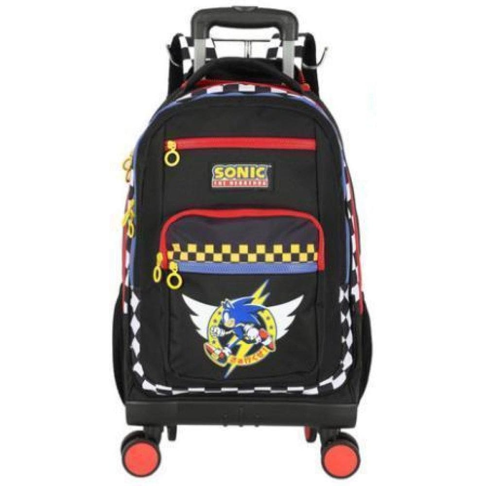 Kit Mochila Carrinho 360º Porta Notebook  Sonic