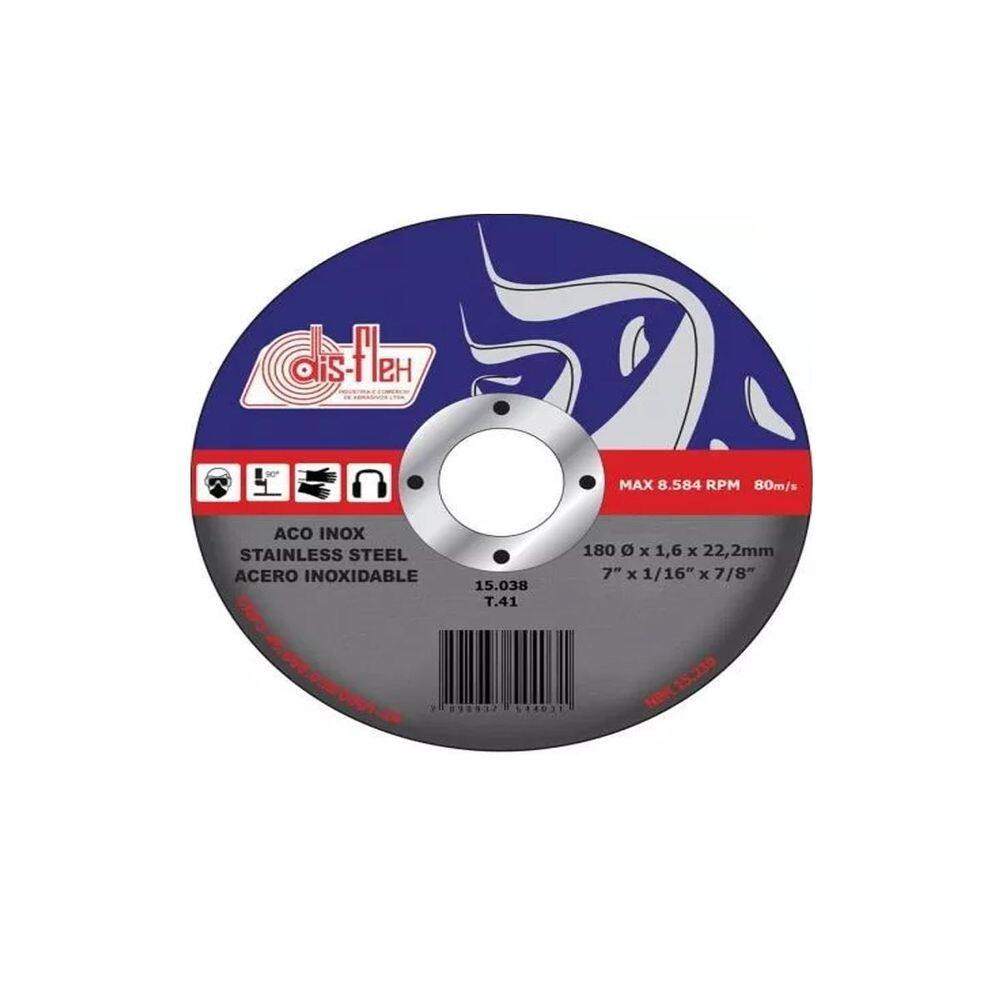 Disco De Corte 7 Pol. Ø180X1,6X22Mm Kit 20 un