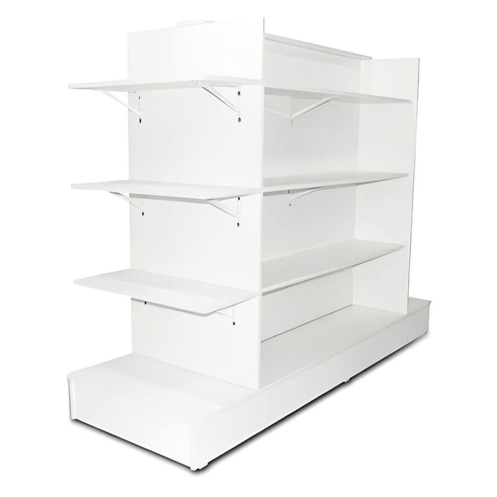 Gôndola Prateleira Central Branco 135X185X60Cm - Deep