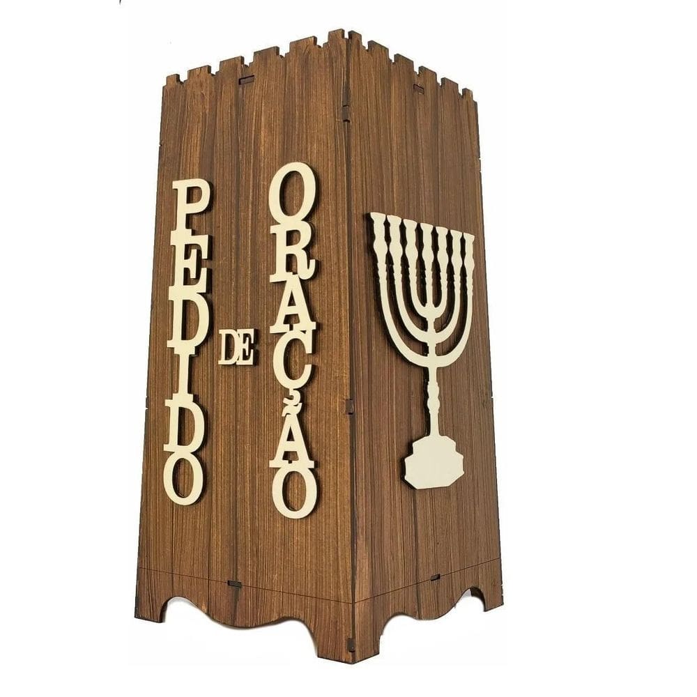 Gazofilácio Pedidos De Oração Igreja Em Mdf Pintado Menora
