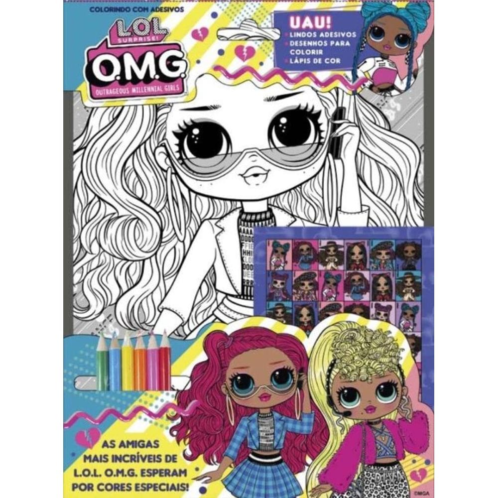 L.O.L. Surprise! OMG - Colorindo Com Adesivos