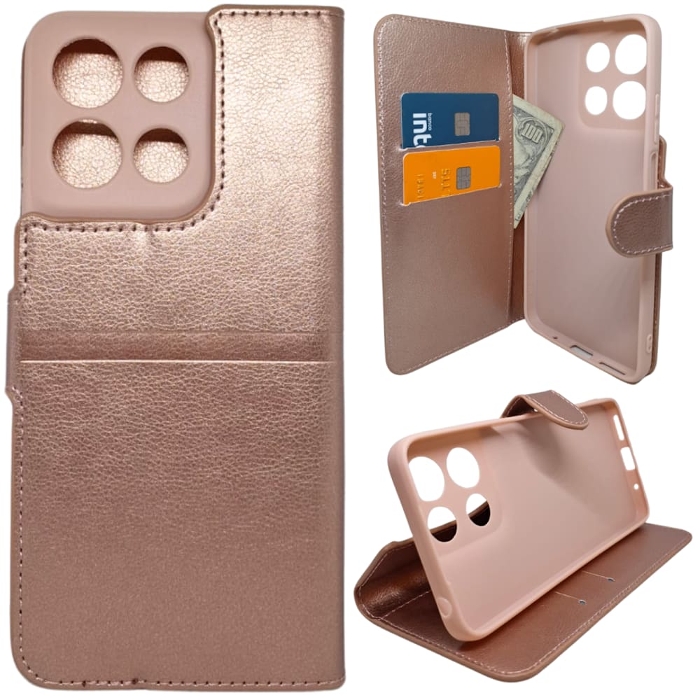 Kit Capa Carteira Compatível c/ Motorola G15 + Película 3D